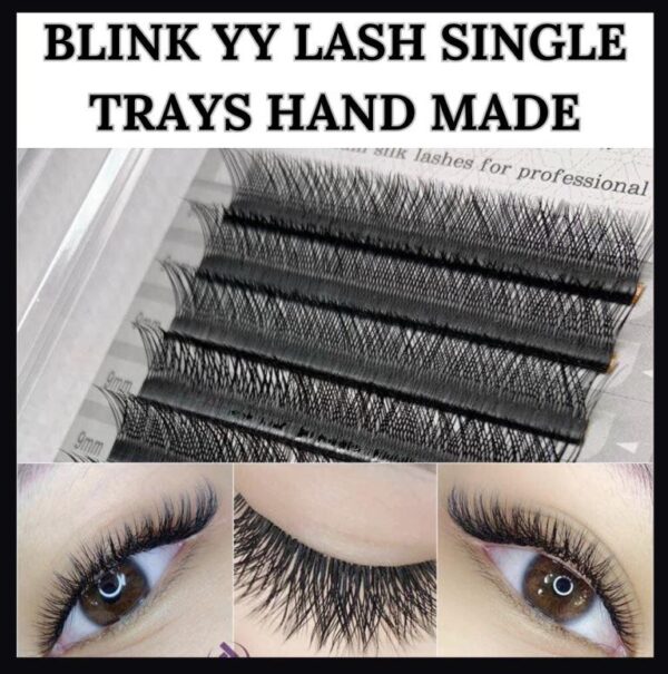 BLINK YY Lash Extensions D Curl 0.07mmSingle number Tray Premade Volume 2D Fans Eyelash Extension Y Type Soft Eye Lashes Supplies - Image 6
