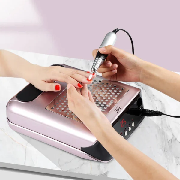 SML 2 in 1 Manicure Nail Sander, Drill & Dust Collector 35000 RPM Vacuum Cleaner Professional Nail Drill Machine for Gel and Acrylic Nail Art - Image 5