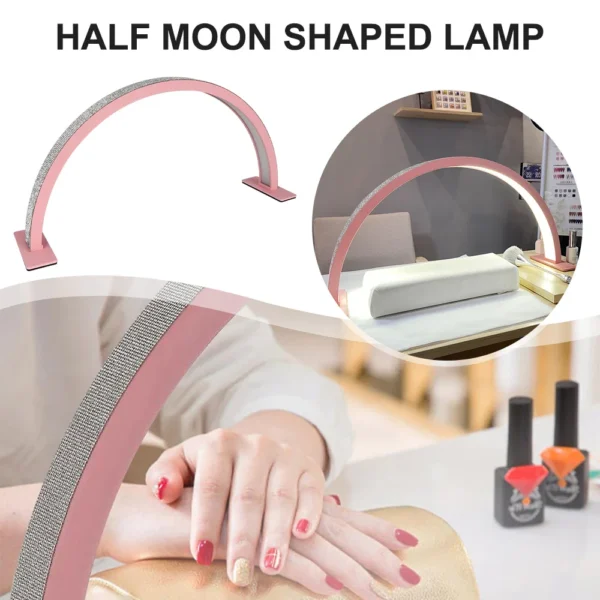25W Half Moon LED Table Lamp, Nail Art Light Lamp For In Home Manicures and Salon Use. - Image 6