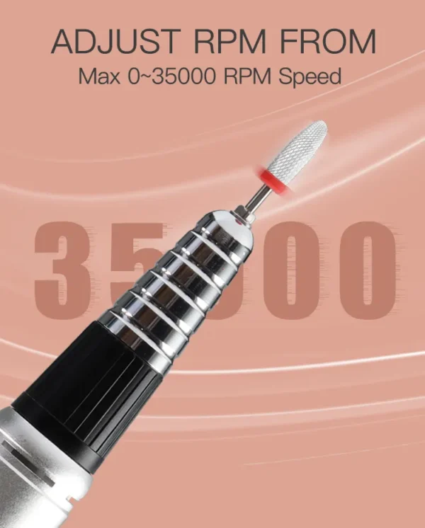 SML M11 Rechargeable Manicure Pedicure Nail Drill High Quality Nail Drill Machine With 6 Replacement Drill Bits - Image 7