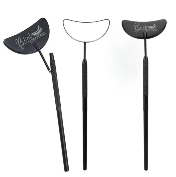 BLINK Half Moon Detachable Large Lash Mirror Eyelash Extension Mirror Stainless Steel Lash Tool Moon Shape Eyelash Mirror Lash Tools Makeup Lash Mirror for Eyelash Extension (Black) - Image 4