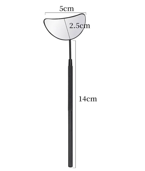 BLINK Half Moon Detachable Large Lash Mirror Eyelash Extension Mirror Stainless Steel Lash Tool Moon Shape Eyelash Mirror Lash Tools Makeup Lash Mirror for Eyelash Extension (Black) - Image 6