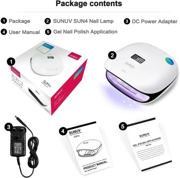 SUNUV SUN 4 48W Smart 2.0 Professional LED UV Nail Lamp Led Nail Light Nail Dryer UV Lamp For Manicure - Image 2