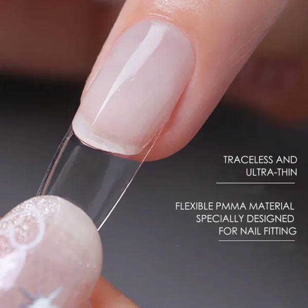 High Quality Coffin Fake Nail Tips - 600PCS Long Coffin Shaped Clear Acrylic Nails Full Cover Press on Nails for DIY Nail Art, 10 Sizes - Image 2