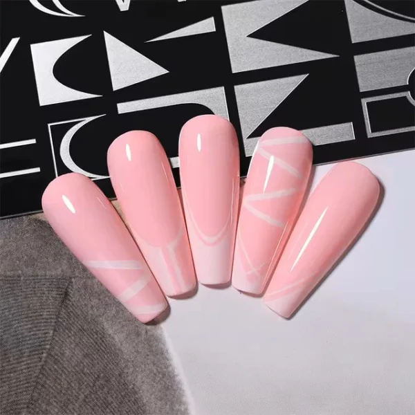 NICOLE DIARY New Original Design X-Series Stainless Steel French Nail Template Nail Art Stamping Plates - Image 2