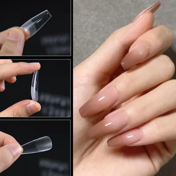 Soft Gel Full Cover Nail Tips, High Transparency And Light Thin 12 Sizes Clear 240PCS Gel Nail Tips Acrylic Tips with box for Nail Salons and DIY Nail Art - Image 7