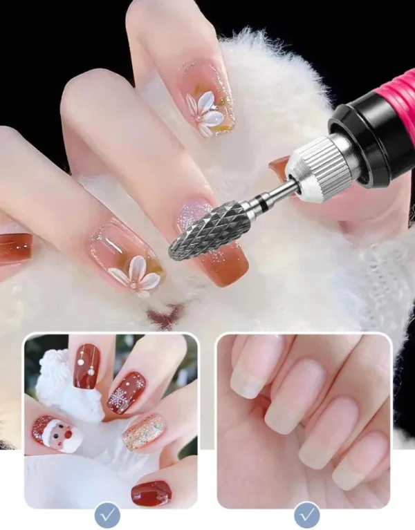 Nail Drill Machine Tool Bullet-shaped Alloy Nail Drill Bits Milling Cutters Manicure Pedicure Nail Art Drill Tools - Image 2