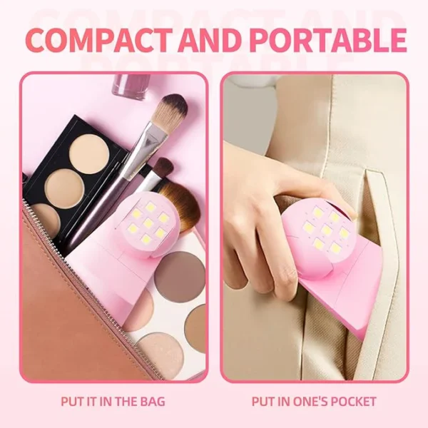 MINI UV/LED Nail Lamp Latest Design Nail Art UV Lamp For Salon Quality Manicure & Pedicure At Home. - Image 2