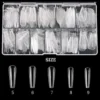 High Quality Coffin Fake Nail Tips - 600PCS Long Coffin Shaped Clear Acrylic Nails Full Cover Press on Nails for DIY Nail Art, 10 Sizes - Image 4