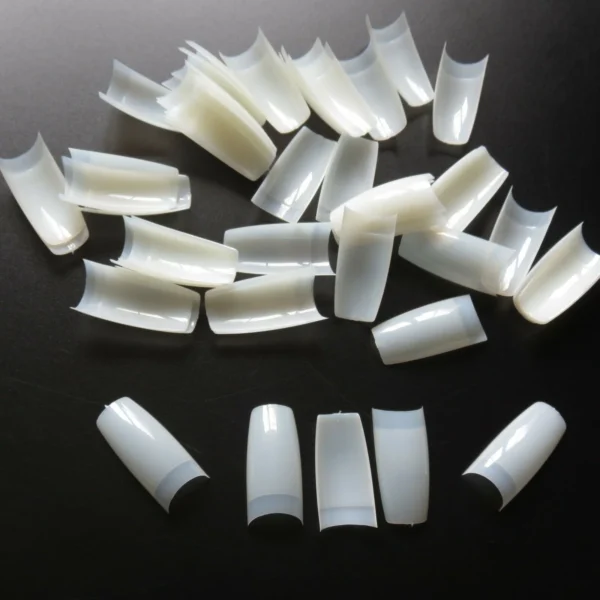 Nailcrafts C Curve Acrylic Nail Half Cover Tips Box Natural Color For Nail extension and Nail art decoration - Image 3