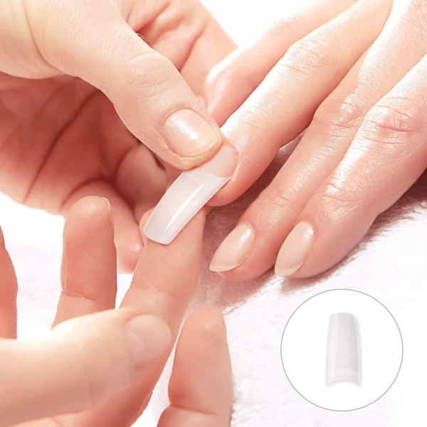 Nailcrafts C Curve Acrylic Nail Half Cover Tips Box Natural Color For Nail extension and Nail art decoration - Image 5