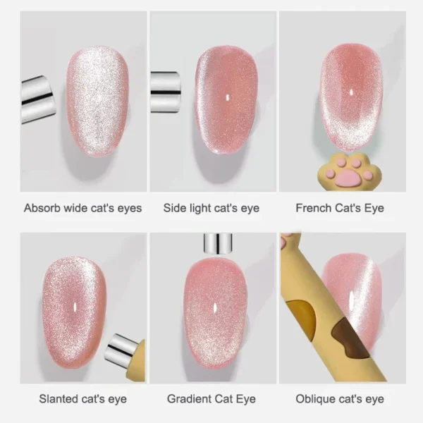 Strong Cat Claw Handle Magnet Strip Cat Eyes Magnet For Nail Gel Polish 3d Line Strip Effect Multi-Function Magnet Pen Tool - Image 4