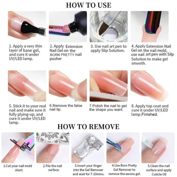 Born Pretty Poly Nail Gel Builder 30G Nail Extension Gel Enhancement Nail Thickening Acrylic Extension Nail Polish Gel - Image 5