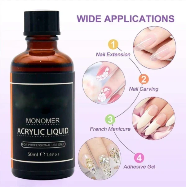 Acrylic Liquid Monomer Professional Acrylic Nail Liquid for Acrylic Powder – EMA Monomer For Nail Extension - Image 2