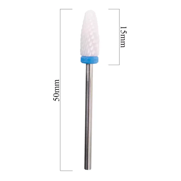 Ceramic Nail Drill Bits, Manicure Drill Bits, Ceramic Burr Podiatry Thick Nails, Ceramic Burr Podiatry, Grinding Head for Manicure Pedicure Cuticle Gel Nail Polishing Tool - Image 2