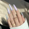 Nailcrafts Aurora Mermaid Purple Gel Nail Polish, 12ML Chrome Pearl Shimmer Shell Soak Off UV Gel Polish for DIY Nail Art Manicure - Image 2
