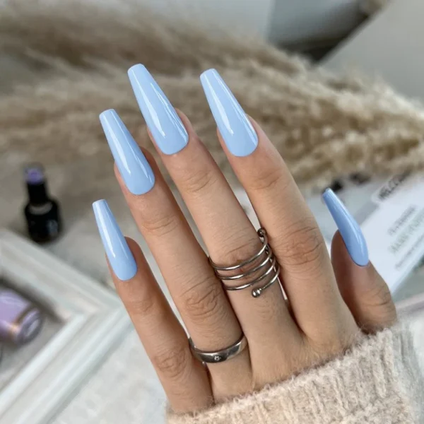 Nailcrafts 12ML Gel Nail Polish Color Light Blue Solid Color Gel Polish Soak Off UV LED Nail Lamp Gel Polish Nail Art Manicure Salon DIY Home - Image 2