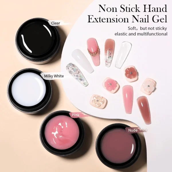 BORN PRETTY 15ml Non Stick Hand Extension Nail Gel Polish Long Lasting Gel Nail Art Manicure Durable Nail Extensions