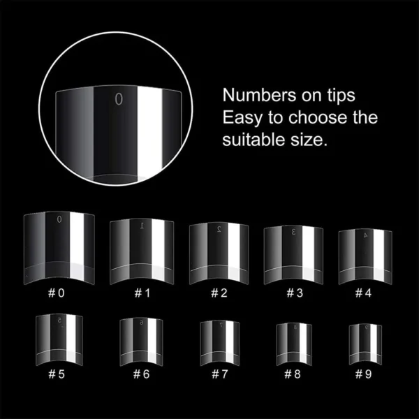 Nailcrafts Short Nail Tips - 100PCS French Short Style Nail Tip Natural Acrylic Nail Tips 10 Sizes False Nails of Foot and Hands for Nail Art Salon - Image 5