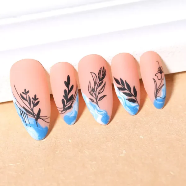 BORN PRETTY Line Flower Leaves Pattern Stamping Plate Flower Tango L010 Image Printing Template Stainless Steel Nail Design Stamp Tool - Image 5